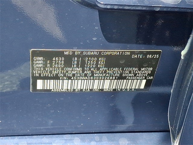 2025 Subaru Legacy Premium