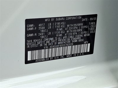 2025 Subaru Crosstrek Sport