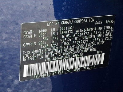 2026 Subaru Ascent Premium 7-Passenger