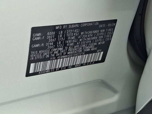 2026 Subaru Ascent Limited Bronze Edition 7-Passenger