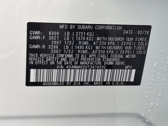 2026 Subaru Ascent Touring 7-Passenger