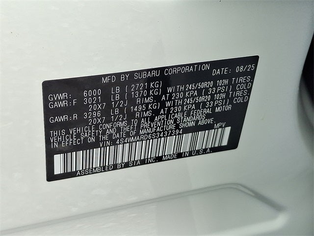 2025 Subaru Ascent Bronze Edition