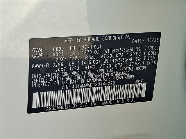 2025 Subaru Ascent Onyx Edition Touring