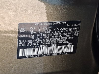 2025 Subaru Ascent Onyx Edition Touring