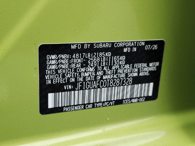2026 Subaru Impreza Sport