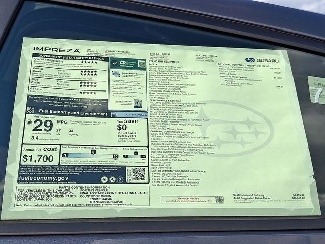 2026 Subaru Impreza Sport