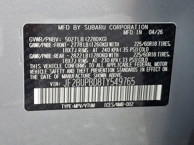 2026 Subaru Outback Premium