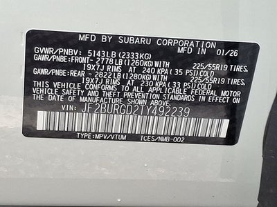 2026 Subaru Outback Limited XT