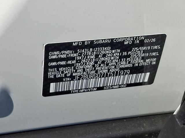 2026 Subaru Outback Limited XT