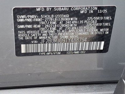 2026 Subaru Outback Touring XT