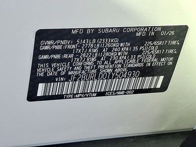 2026 Subaru Outback Wilderness