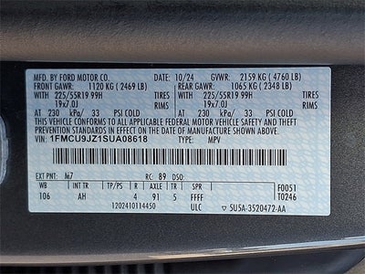 2025 Ford Escape Hybrid Platinum