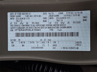 2025 Ford Ranger XLT