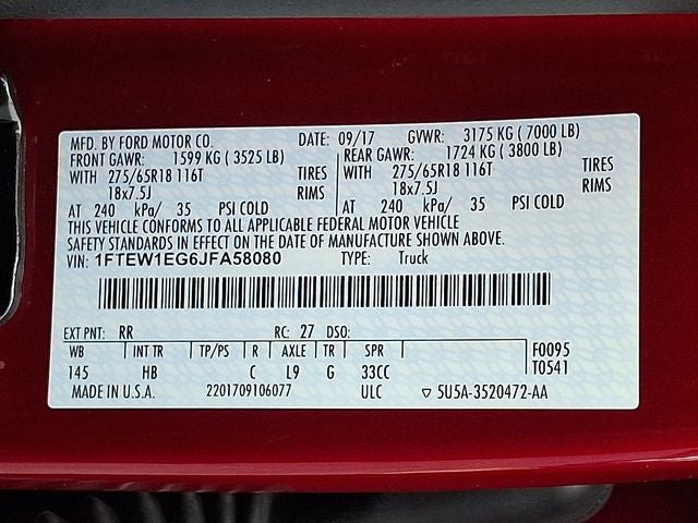 2018 Ford F-150 Lariat
