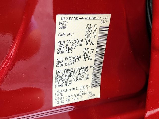 2023 Nissan Titan Platinum Reserve