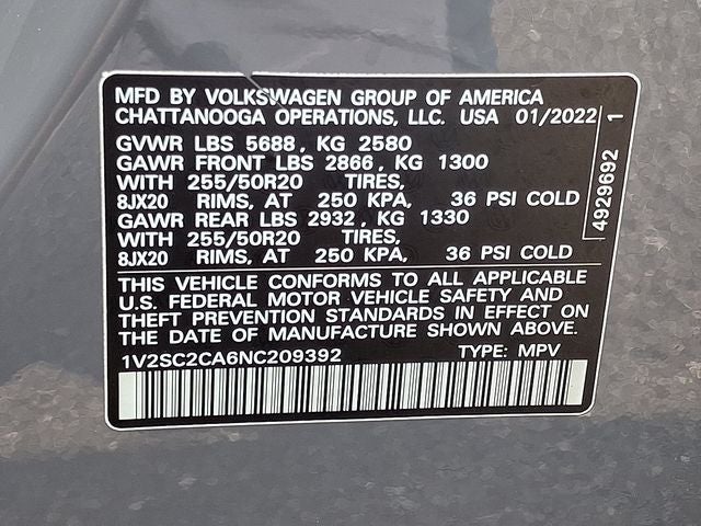2022 Volkswagen Atlas Cross Sport 2.0T SEL R-Line
