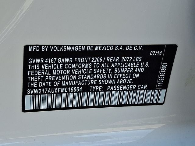 2015 Volkswagen Golf TSI S 4-Door