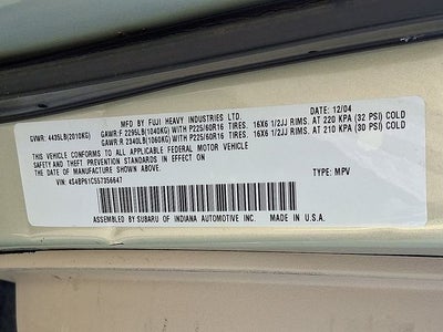 2005 Subaru Outback 2.5i