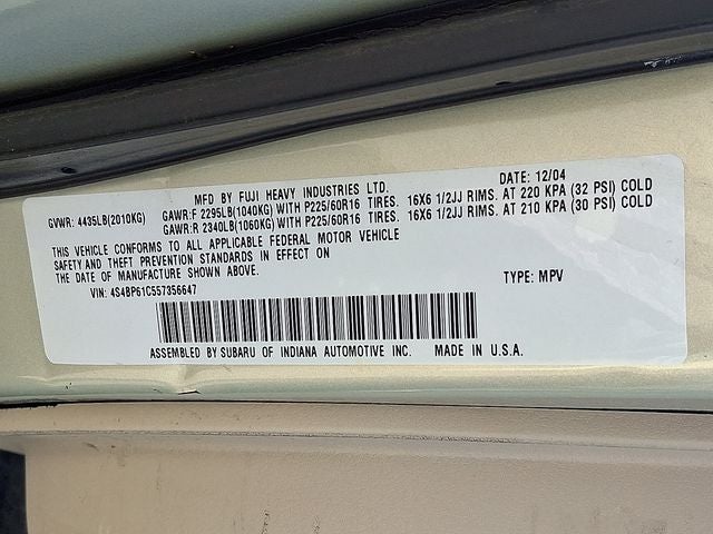 2005 Subaru Outback 2.5i