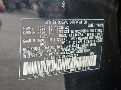 2022 Subaru Outback Onyx Edition XT