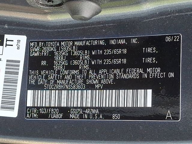 2022 Toyota Highlander L