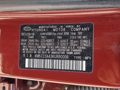 2019 Hyundai Tucson SE