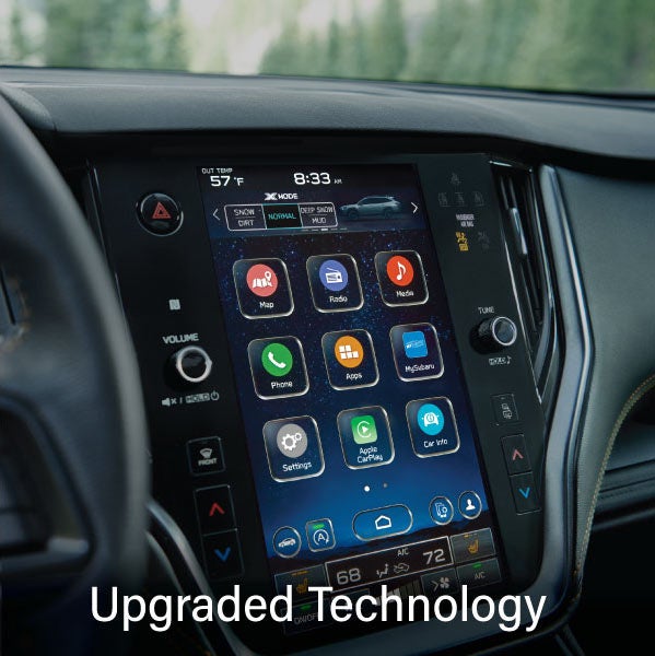 An 8-inch available touchscreen with the words &ldquo;Ugraded Technology&ldquo;. | Frederick Subaru in Frederick MD