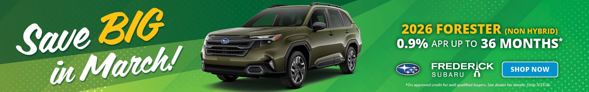 March 2026 Forester Deal